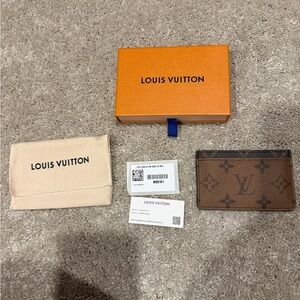 Louis Vuitton Brown and Black Monogram Card Holder